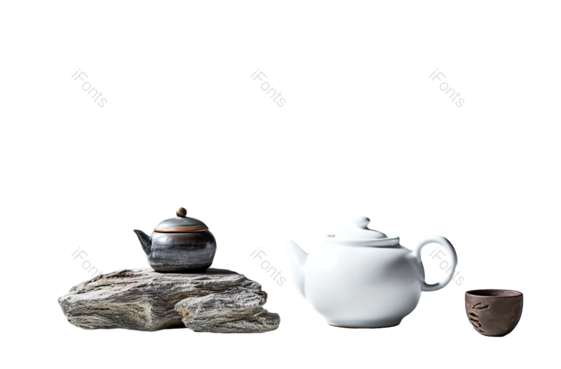 中国风图片,元素元素,水墨画PNG,石头免抠素材